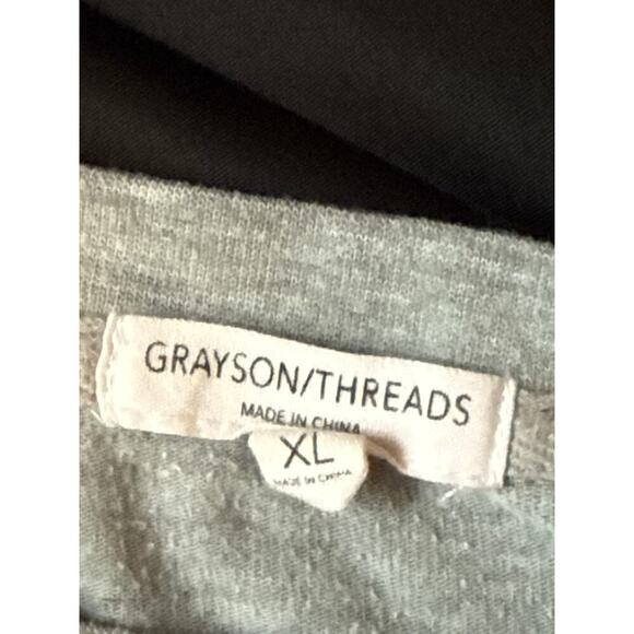 GRAYSON/THREADS Gray Woman’s Positive Affirmation Sweater Sz XL - Picture 2 of 4
